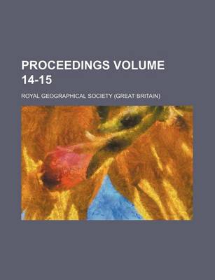 Book cover for Proceedings Volume 14-15