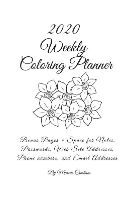 Book cover for 2020 Weekly Coloring Planner