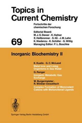 Cover of Inorganic Biochemistry II