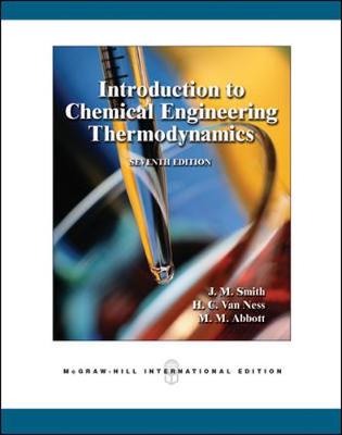 Book cover for Introduction to Chemical Engineering Thermodynamics (Int'l Ed)