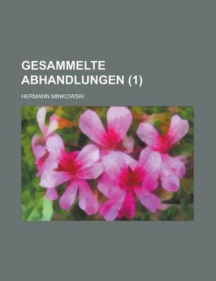 Book cover for Gesammelte Abhandlungen (1)