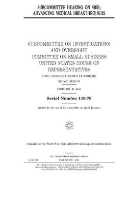 Book cover for Subcommittee hearing on SBIR