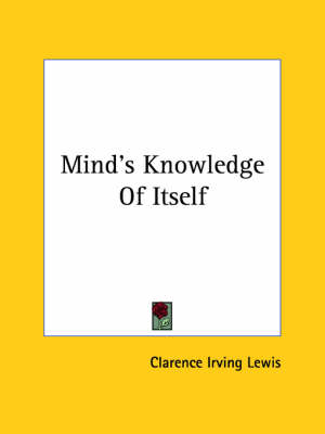 Book cover for Mind's Knowledge of Itself