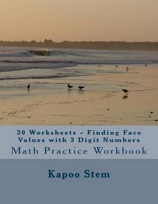 Book cover for 30 Worksheets - Finding Face Values with 3 Digit Numbers