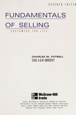 Cover of Fundamentals of Selling