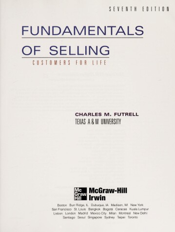 Book cover for Fundamentals of Selling