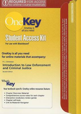 Book cover for OneKey Blackboard, Student Access Kit, Introduction to Law Enforcement and Criminal Justice