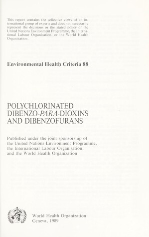Cover of Polychlorinated Dibenzo-para-dioxins and Dibenzofurans