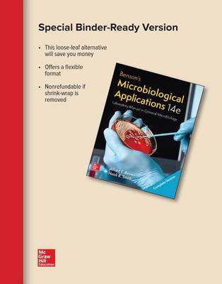 Book cover for Loose Leaf Version of Benson's Microbiology Applications Complete Version