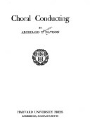 Cover of Choral Conducting