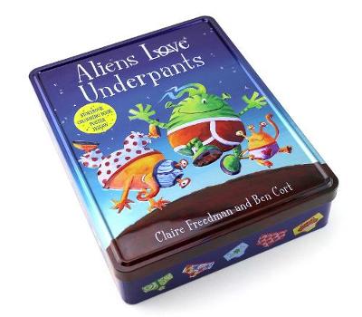 Book cover for Aliens Love Underpants Anniversary Tin