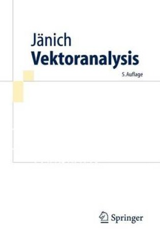 Cover of Vektoranalysis