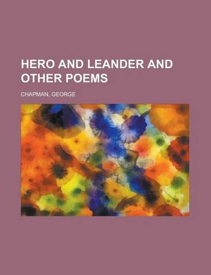 Book cover for Hero and Leander and Other Poems