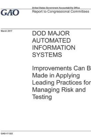 Cover of Dod Major Automated Information Systems