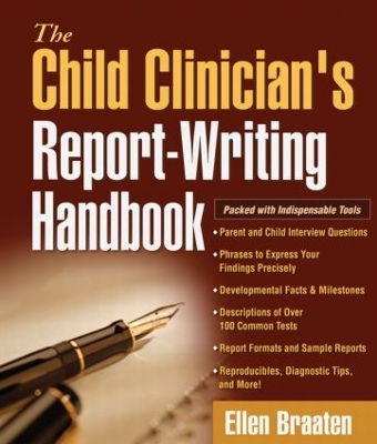 Book cover for The Child Clinician's Report-Writing Handbook, First Edition