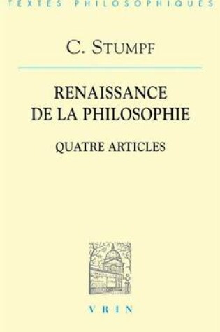 Cover of Carl Stumpf: Renaissance de la Philosophie