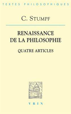 Cover of Carl Stumpf: Renaissance de la Philosophie