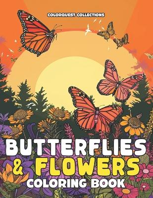 Book cover for Butterflies & Flowers Coloring Book