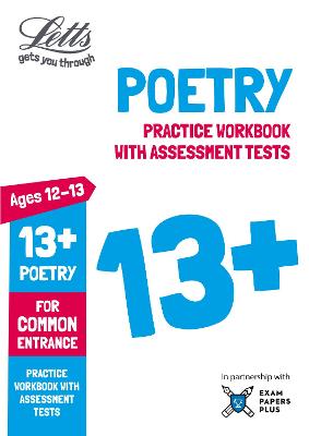 Cover of Letts 13+ Poetry - Practice Workbook with Assessment Tests