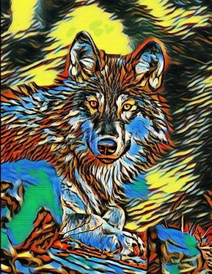 Book cover for Gray Wolf Journal Notebook 150 Page College Ruled Pages 8.5 X 11