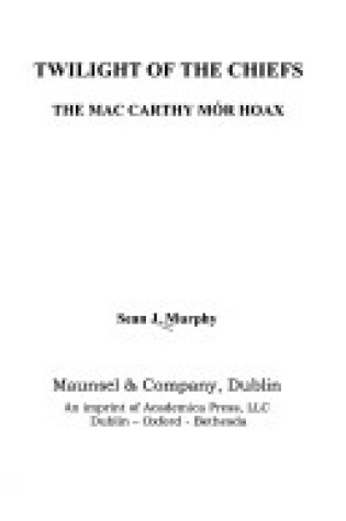 Cover of The Maccarthy MOR Hoax