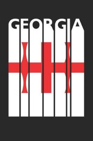 Cover of Vintage Georgia Notebook - Retro Georgia Planner - Georgian Flag Diary - Georgia Travel Journal