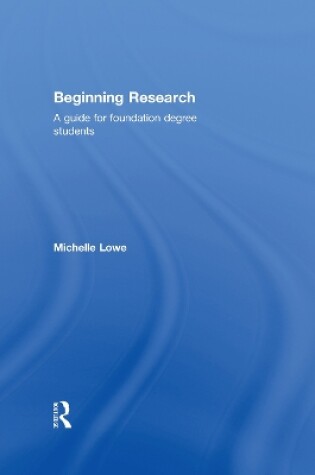 Cover of Beginning Research