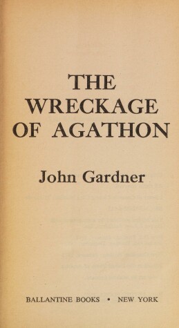 Book cover for The Wreckage of Agathon