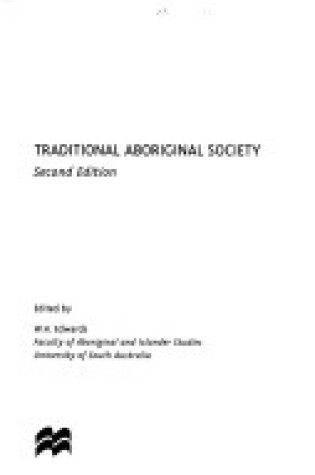 Cover of Traditional Aboriginal Society