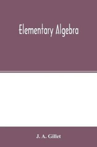 Cover of Elementary algebra