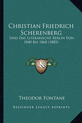 Book cover for Christian Friedrich Scherenberg