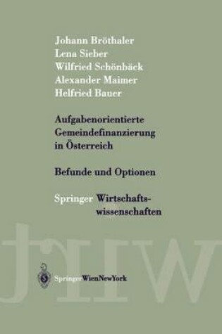 Cover of Aufgabenorientierte Gemeindefinanzierung in Sterreich