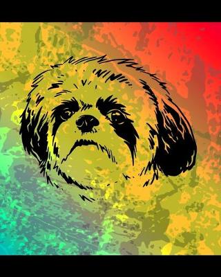 Book cover for Shih Tzu Color Burst Notebook