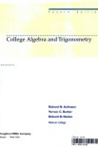 Cover of College Algebra & Trig