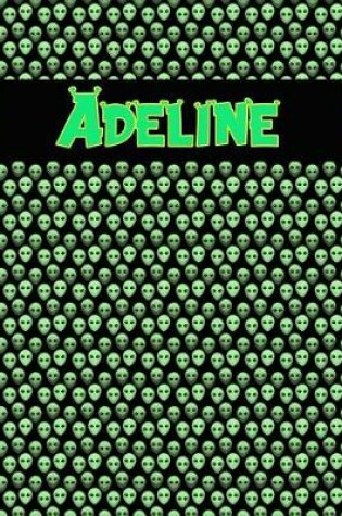 Cover of 120 Page Handwriting Practice Book with Green Alien Cover Adeline