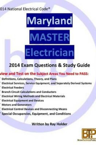Cover of Maryland 2014 Master Electrician Study Guide
