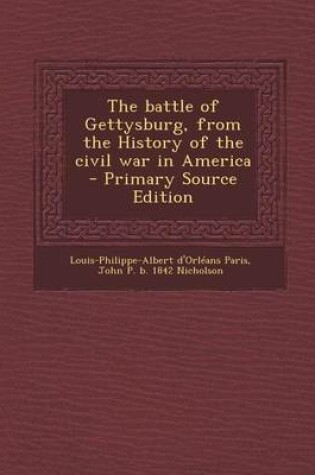 Cover of Battle of Gettysburg, from the History of the Civil War in America