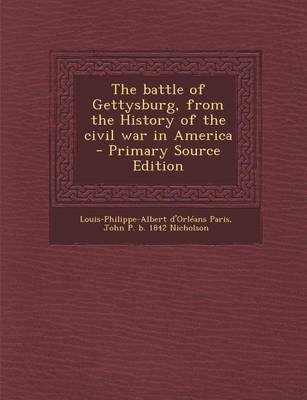 Book cover for Battle of Gettysburg, from the History of the Civil War in America