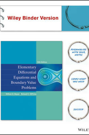 Cover of Elementary Differential Equations and Boundary Value Problems 10e Binder Ready Version + Wileyplus Registration Card