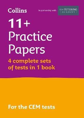 Book cover for 11+ Verbal Reasoning, Non-Verbal Reasoning & Maths Practice Papers (Bumper Book with 4 sets of tests)