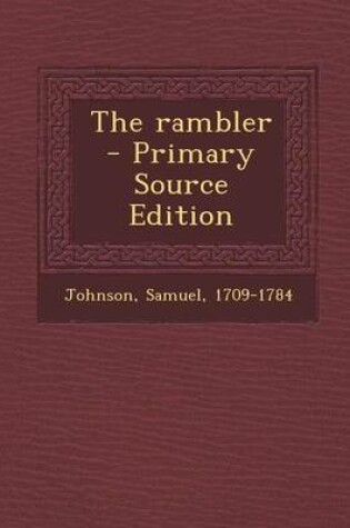 Cover of The Rambler - Primary Source Edition