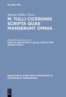 Cover of Oratio Pro P. Sulla. Oratio Pro Archia Poeta