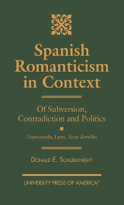 Book cover for Spanish Romanticism in Context