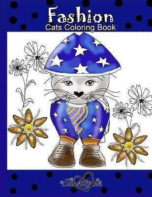 Book cover for Fashion Cats Coloring Book