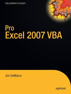 Book cover for Pro Excel 2007 Vba