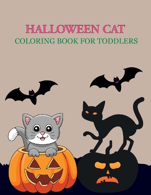 Book cover for Halloween Cat Coloring Book For Toddlers