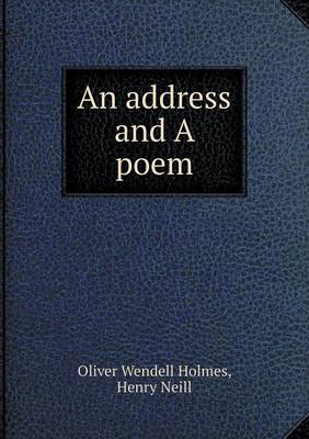 Book cover for An address and A poem