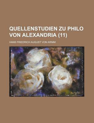 Book cover for Quellenstudien Zu Philo Von Alexandria (11)