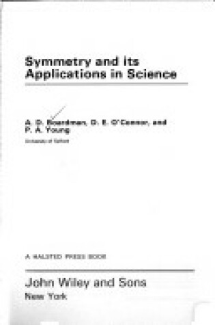 Cover of Boardman: *Symmetry* and Its Application