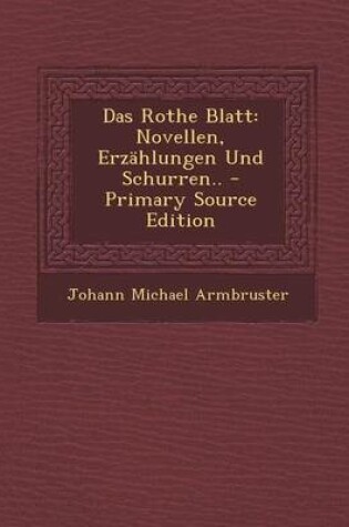 Cover of Das Rothe Blatt